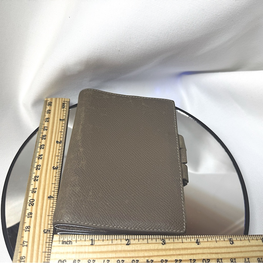 Hermès Ulysse PM Etoupe Togo Leather Notebook Rare Discontinued Hermès Agenda - Picture 7 of 9